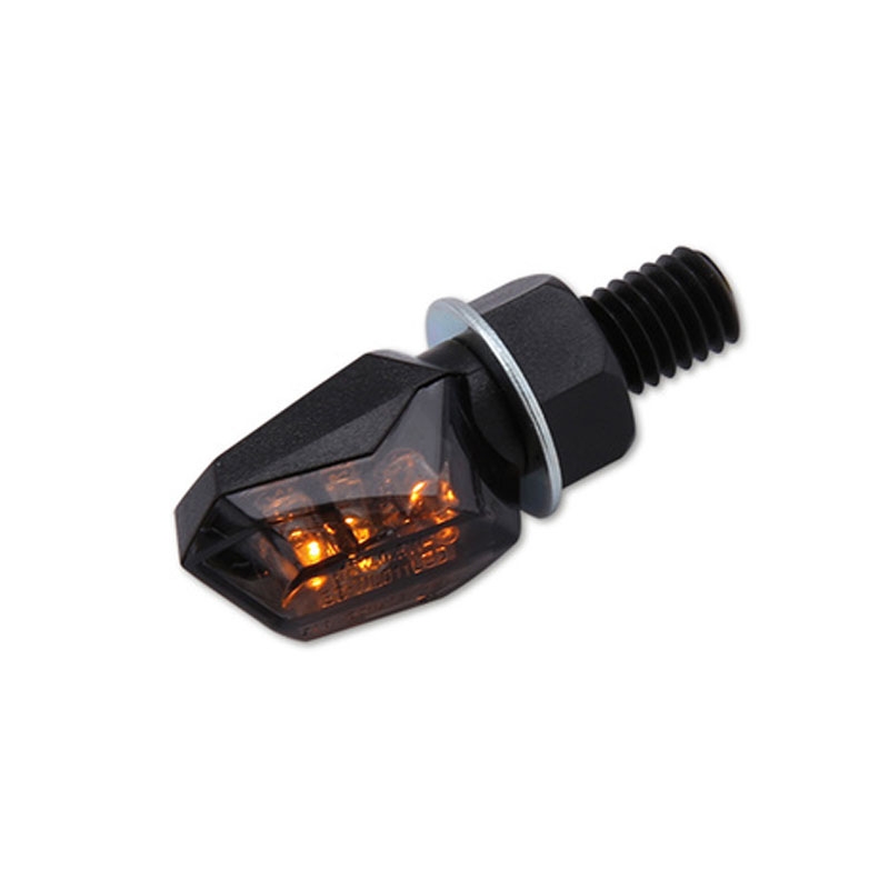 Intermitentes LED Highsider Smart Tiny para motocicleta, color negro
