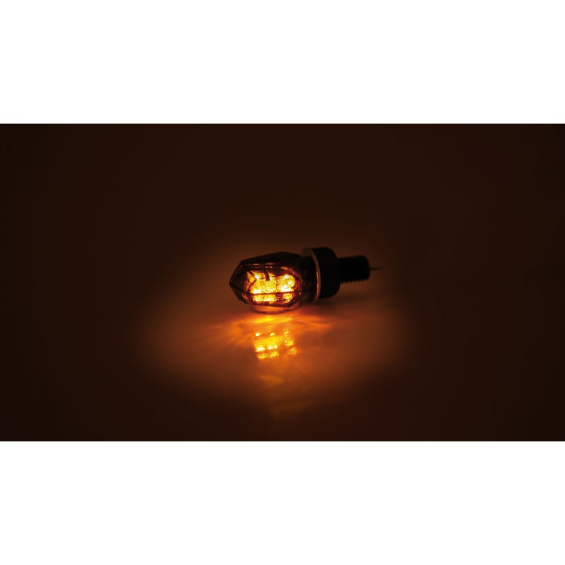 Intermitentes LED Highsider Smart Tiny para motocicleta, color negro