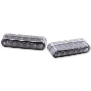Intermitentes para motocicleta Highsider Smart Shorty LED gris humo