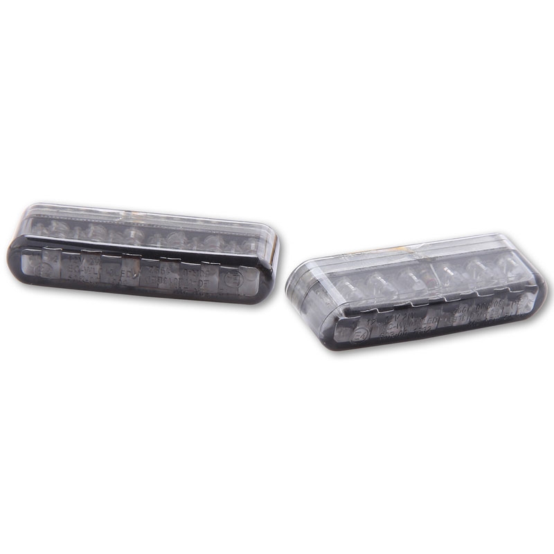 Intermitentes para motocicleta Highsider Smart Shorty LED gris humo