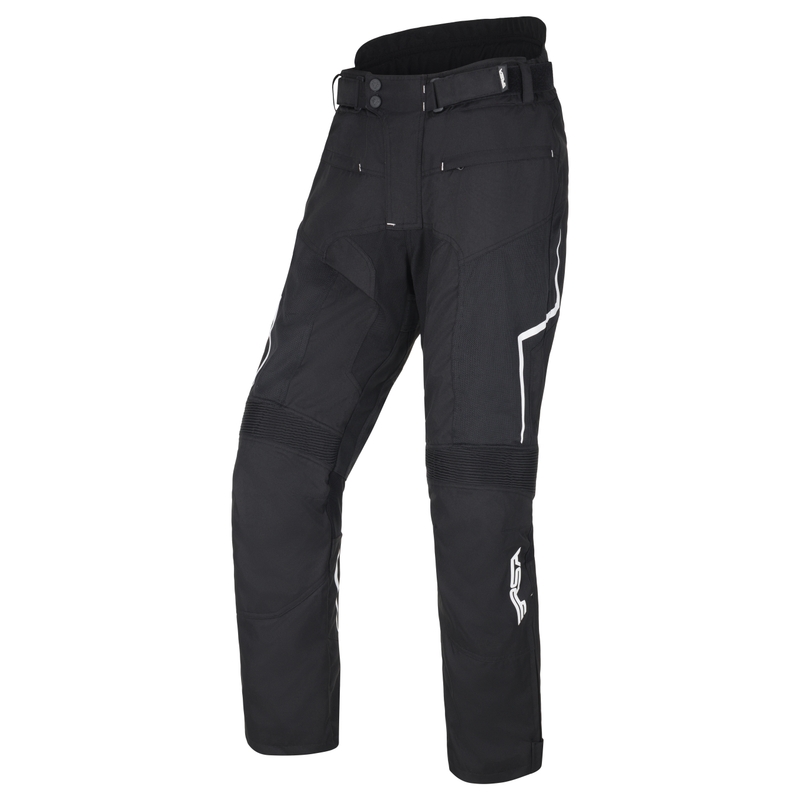 Pantalones cortos de moto RSA Bolt en blanco y negro