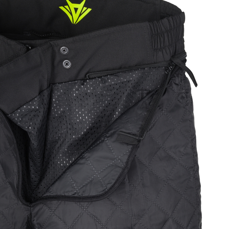 Pantalones cortos de moto RSA EXO 2 en negro, gris y amarillo fluorescente