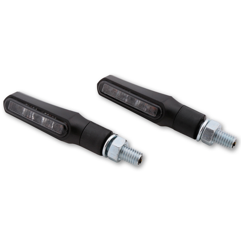 Intermitentes para motocicleta Highsider Smart Shorty Fin negros