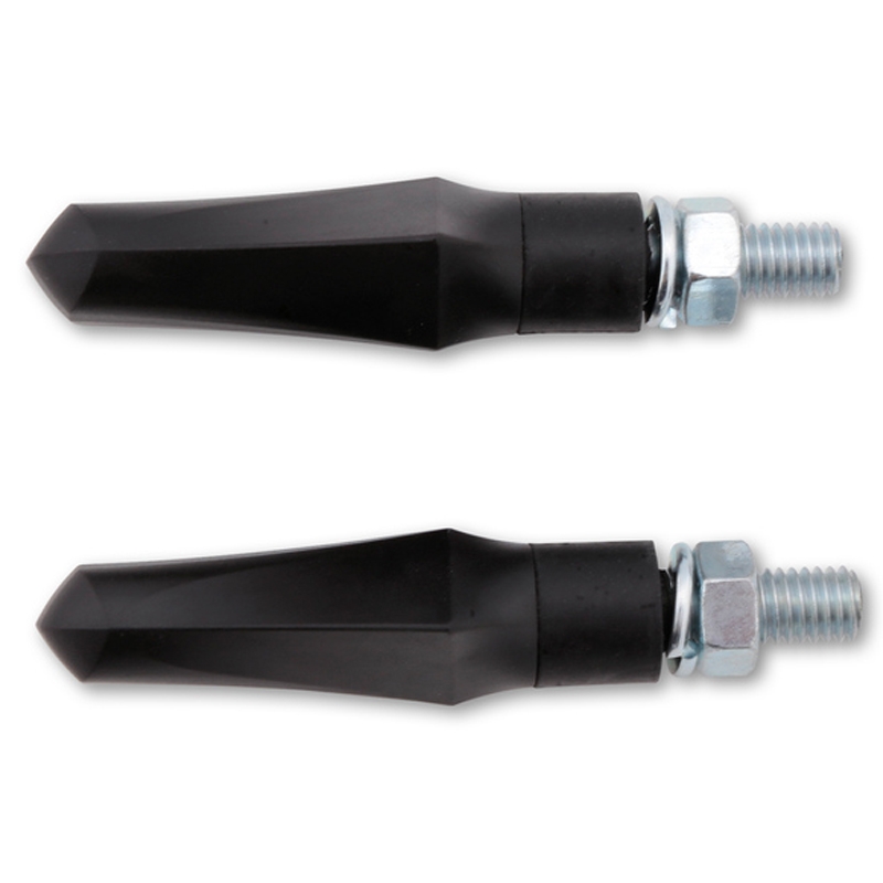 Intermitentes para motocicleta Highsider Smart Shorty Fin 2 en 1 negros