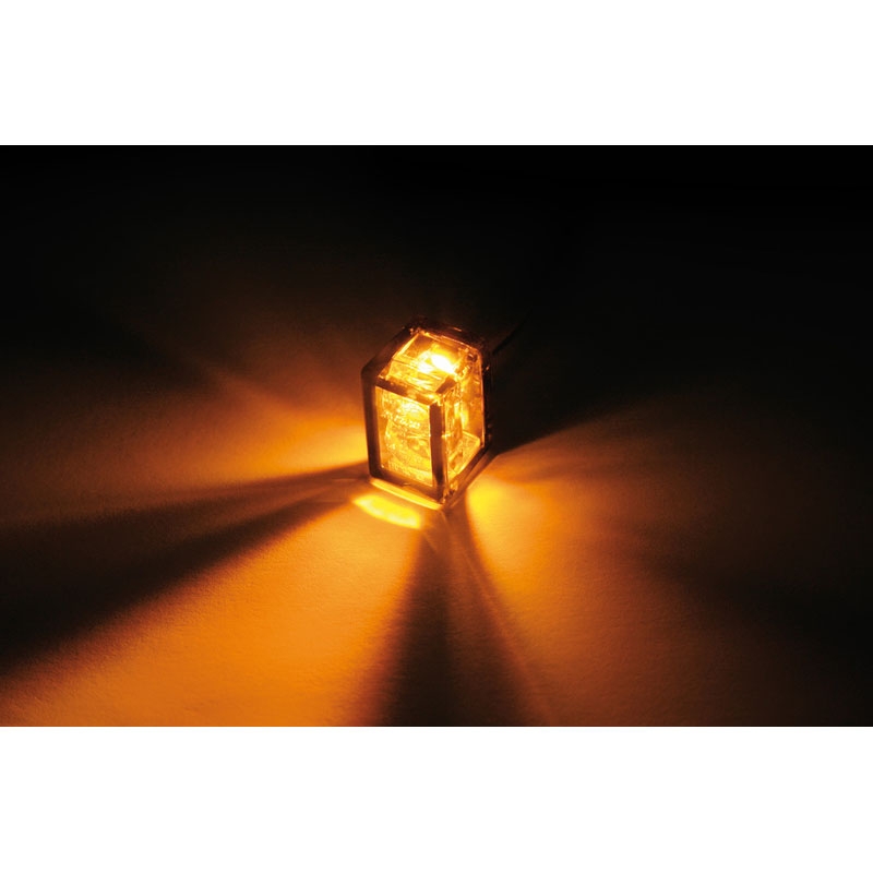 Intermitentes para motocicleta Highsider Smart Micro Cube-V LED gris humo