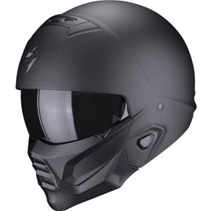 Casco de moto abierto con máscara Scorpion EXO-COMBAT II Negro sólido mate