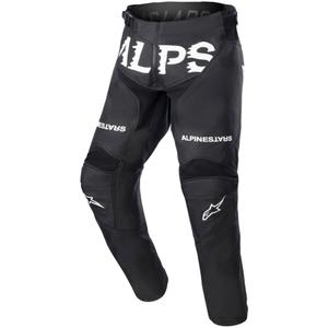 Pantalones de motocross para niños Alpinestars Racer Found en blanco y negro