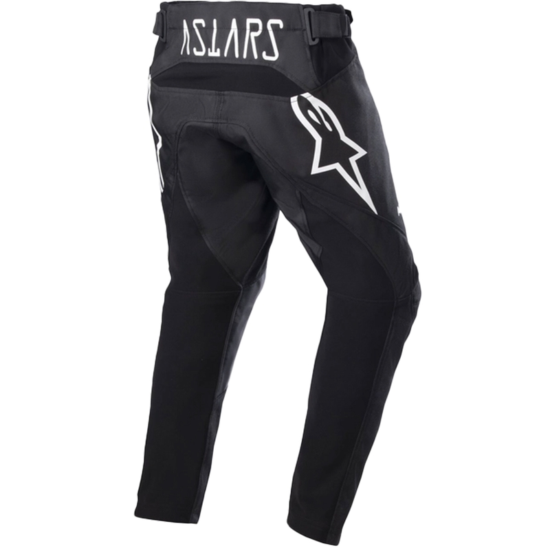 Pantalones de motocross para niños Alpinestars Racer Found en blanco y negro