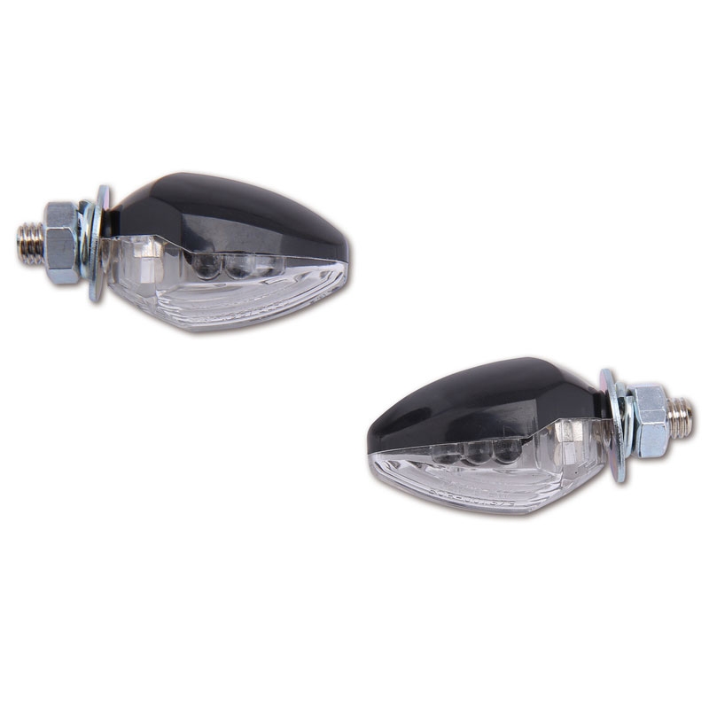 Intermitentes LED Highsider Smart Drop para motocicleta, color negro