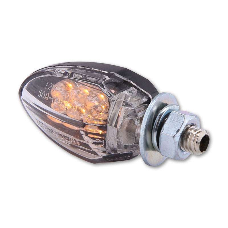 Intermitentes LED Highsider Smart Drop para motocicleta, color negro