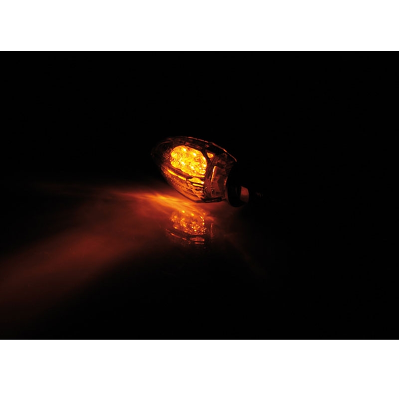 Intermitentes LED Highsider Smart Drop para motocicleta, color negro
