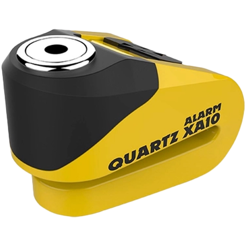 Candado de freno de disco Oxford Quartz Alarm XA10 amarillo-negro