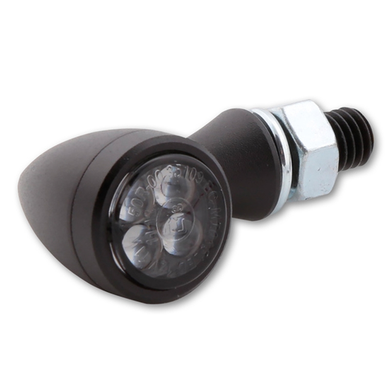 Intermitentes para motocicleta Highsider Smart Sixteen Bullet LED gris humo