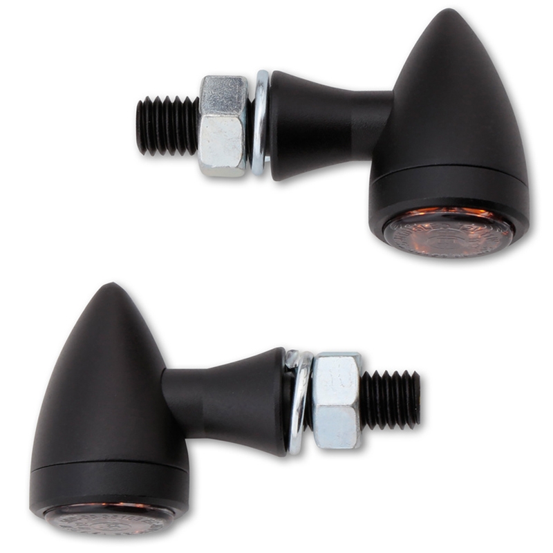 Intermitentes para motocicleta Highsider Smart Sixteen Bullet LED gris humo