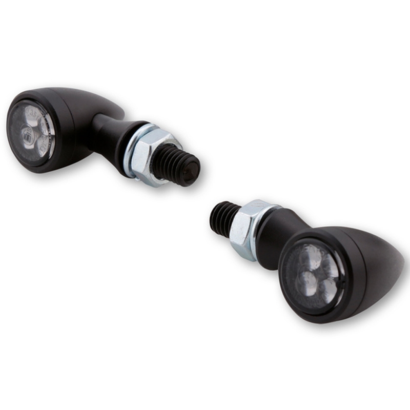 Intermitentes para motocicleta Highsider Smart Sixteen Bullet LED gris humo