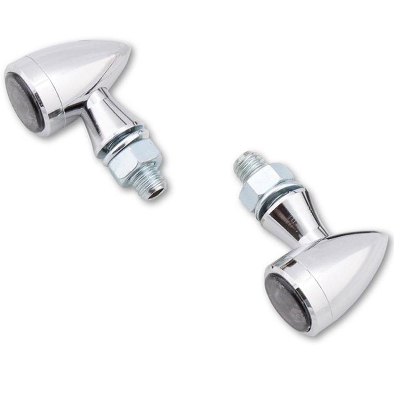 Intermitentes para motocicleta Highsider Smart Sixteen Bullet LED cromados