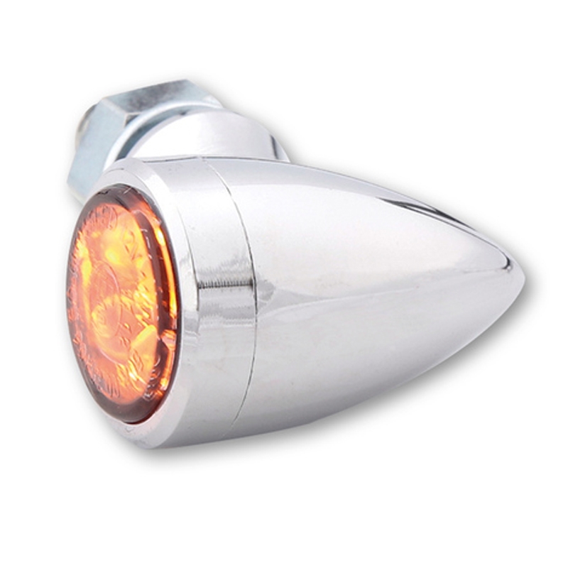 Intermitentes para motocicleta Highsider Smart Sixteen Bullet LED cromados