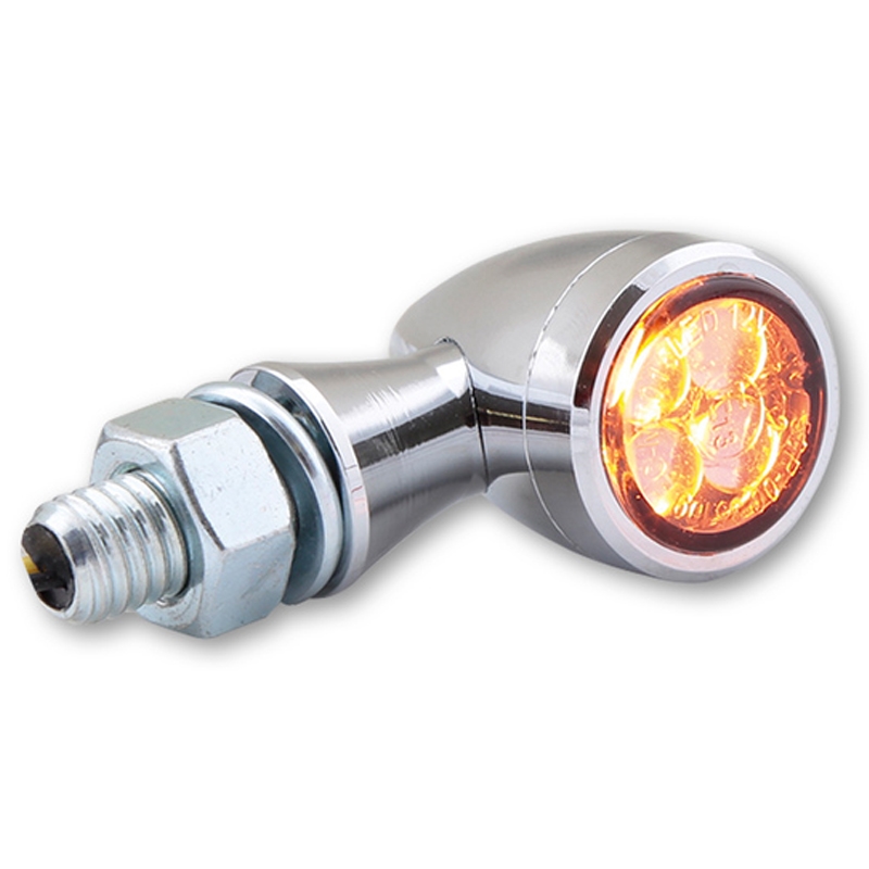 Intermitentes para motocicleta Highsider Smart Sixteen Bullet LED cromados