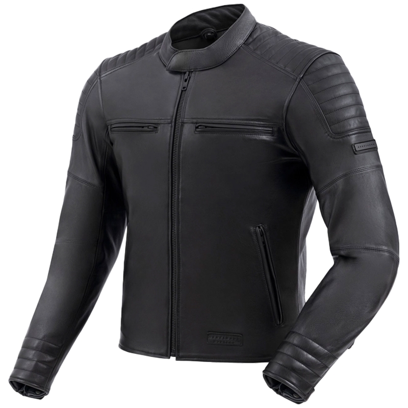 Chaqueta de cuero para moto Rebelhorn Hunter II negra