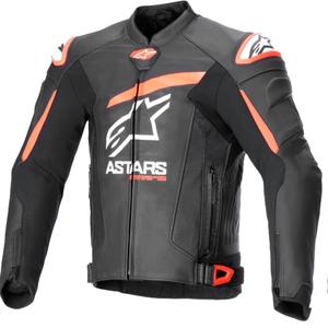 Chaqueta de cuero Alpinestars GP plus R 4 Airflow Negro-Rojo Flúor-Blanco