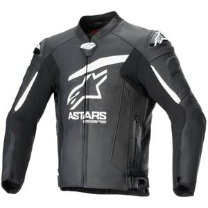 Chaqueta de moto Alpinestars GP plus R 4 Airflow de cuero blanco y negro