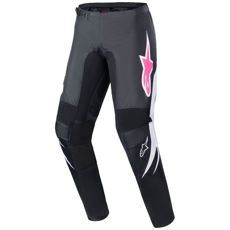 Pantalones de motocross Alpinestars Stella Fluid para mujer, color negro y blanco