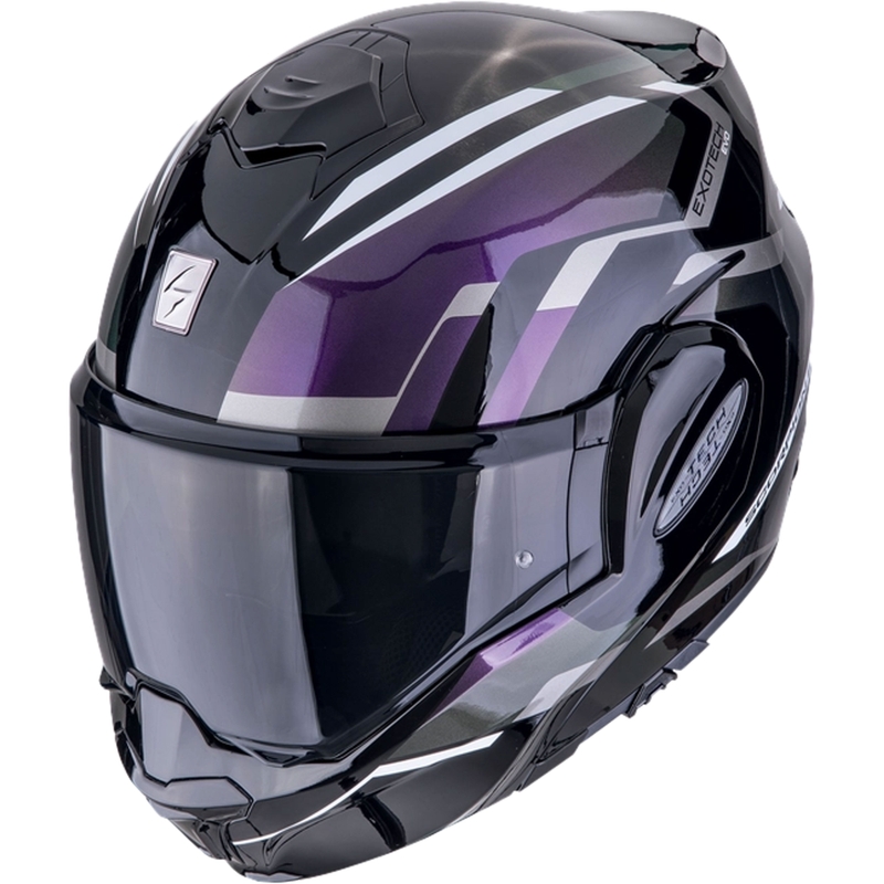 Casco de moto plegable Scorpion EXO-TECH EVO FURIO negro camaleón