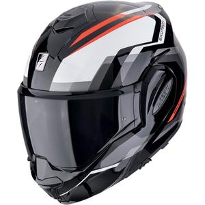 Casco de moto plegable Scorpion EXO-TECH EVO FURIO negro-rojo