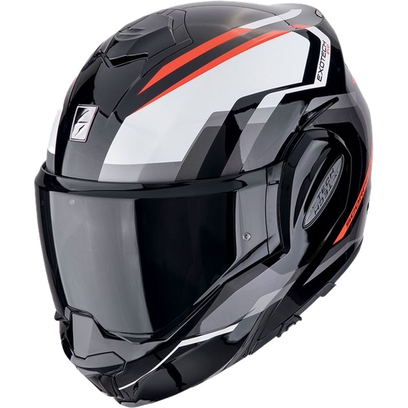 Casco de moto plegable Scorpion EXO-TECH EVO FURIO negro-rojo liquidación