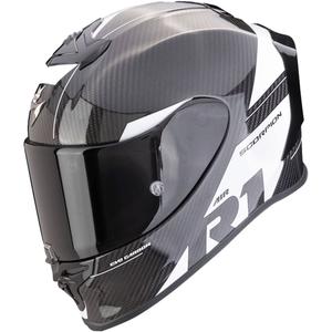Casco integral Scorpion EXO-R1 EVO Carbon Air Rally negro y blanco