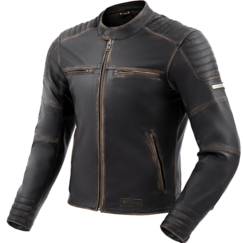 Rebelhorn Hunter II Chaqueta de moto de cuero marrón