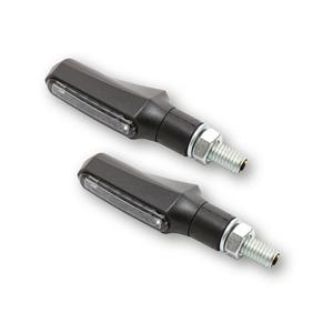 Intermitentes para motocicleta Highsider Smart Shorty Fin 3 en 1 negros