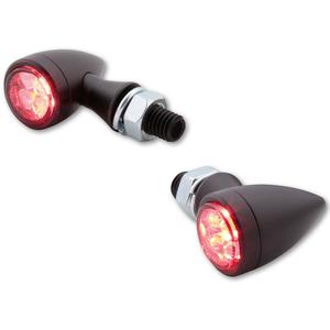 Intermitentes para motocicleta Highsider Smart Sixteen Bullet LED 3 en 1 gris humo