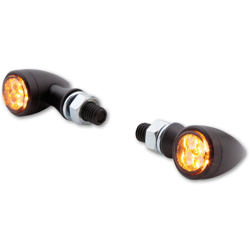 Intermitentes para motocicleta Highsider Smart Sixteen Bullet LED 3 en 1 gris humo