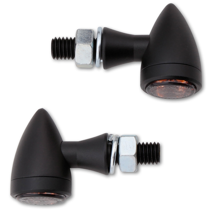 Intermitentes para motocicleta Highsider Smart Sixteen Bullet LED 3 en 1 gris humo