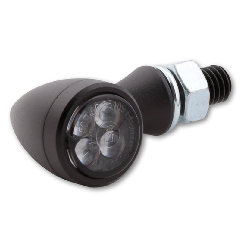 Intermitentes para motocicleta Highsider Smart Sixteen Bullet LED 3 en 1 gris humo