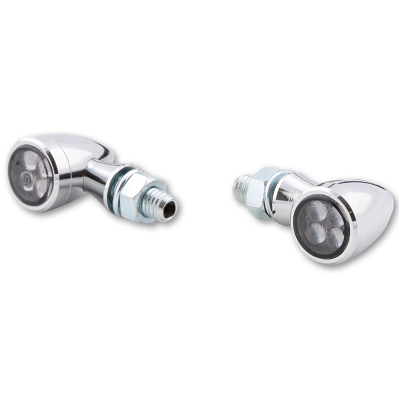 Intermitentes para motocicleta Highsider Smart Sixteen Bullet LED 3 en 1 cromados