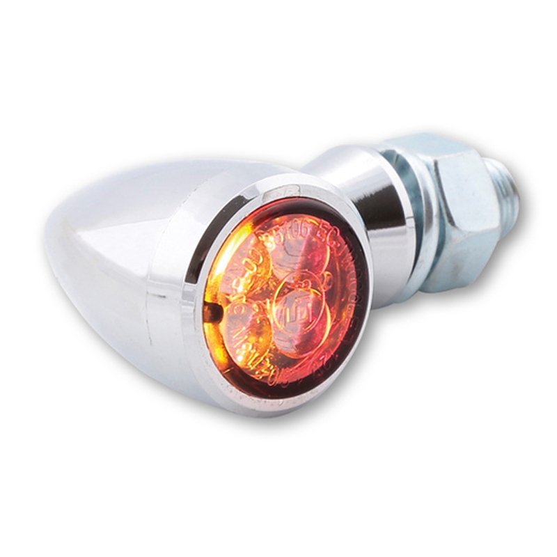 Intermitentes para motocicleta Highsider Smart Sixteen Bullet LED 3 en 1 cromados