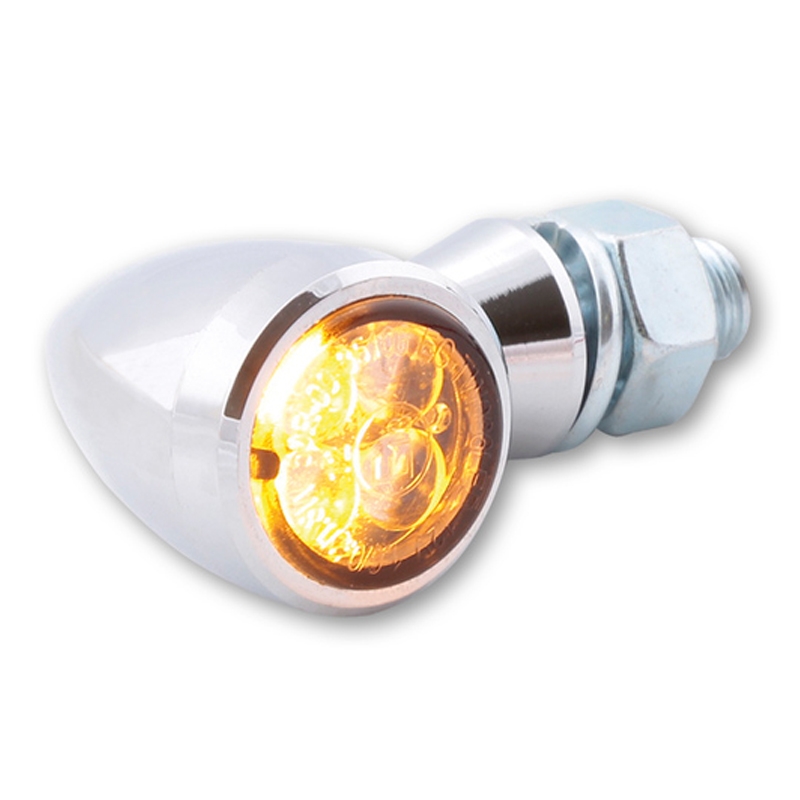 Intermitentes para motocicleta Highsider Smart Sixteen Bullet LED 3 en 1 cromados