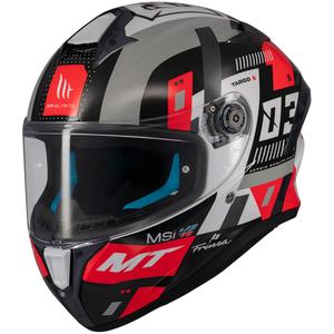 Casco integral de moto MT Targo S SERGIO GARCIA negro-gris-rojo