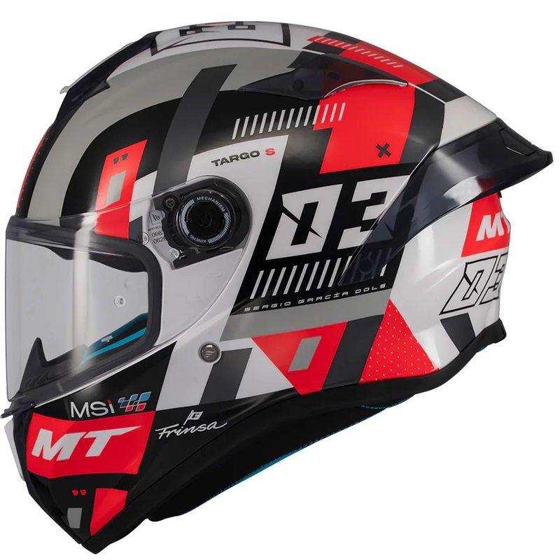 Casco integral de moto MT Targo S SERGIO GARCIA negro-gris-rojo