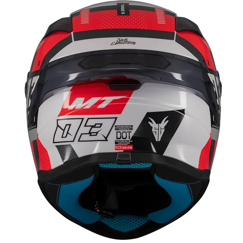 Casco integral de moto MT Targo S SERGIO GARCIA negro-gris-rojo