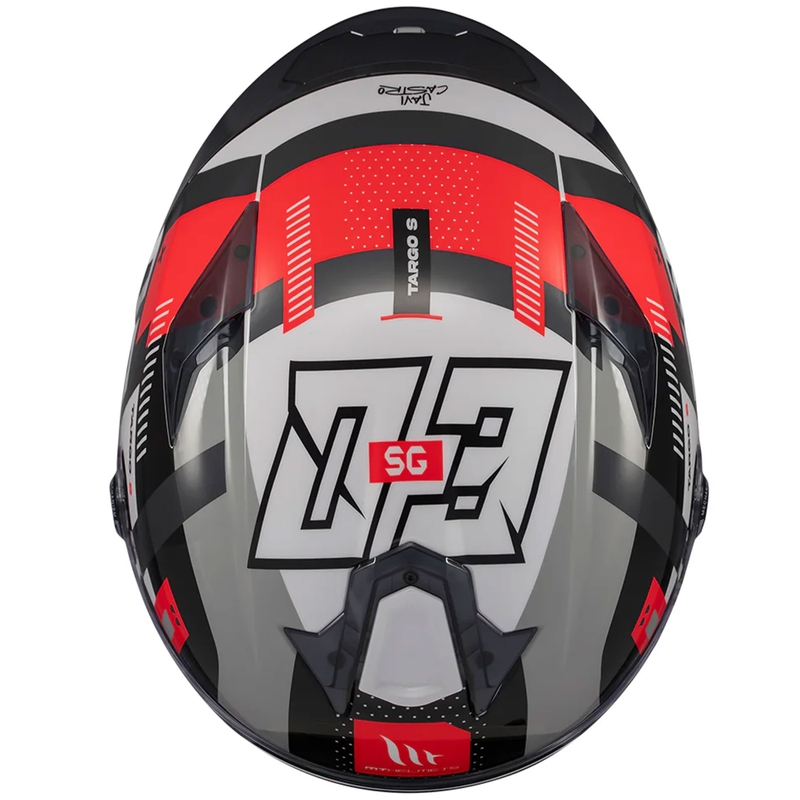 Casco integral de moto MT Targo S SERGIO GARCIA negro-gris-rojo