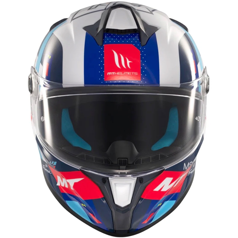 Casco integral de moto MT Targo S SERGIO GARCIA azul-rojo-blanco