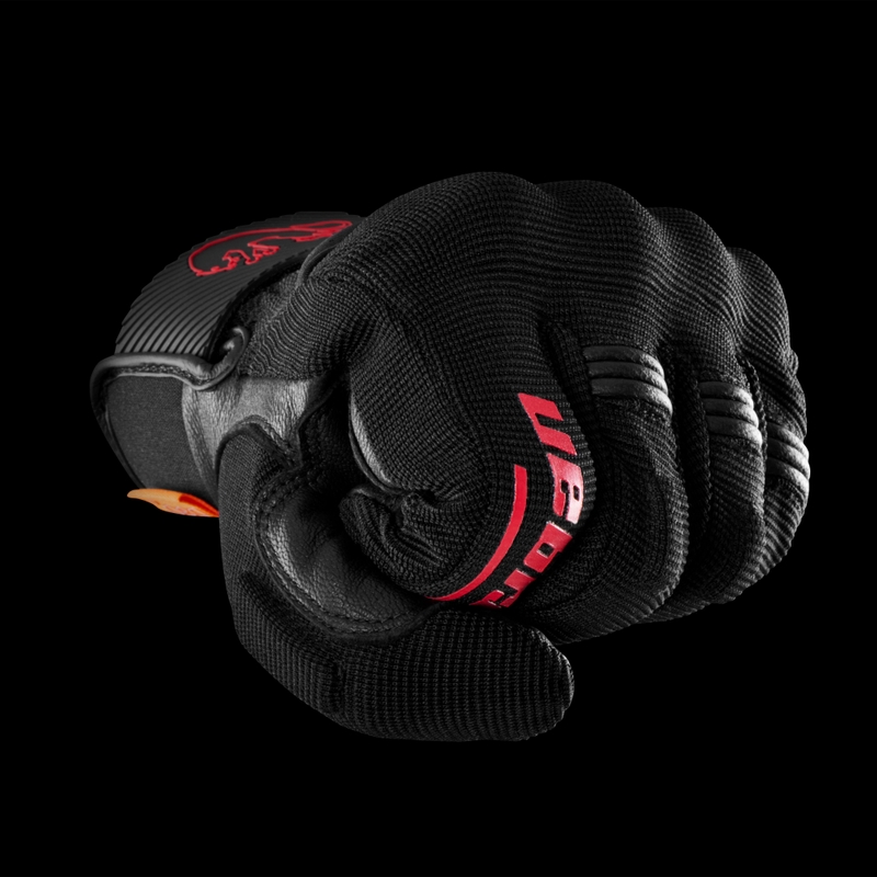 Guantes de moto Furygan Jet D3O Evo negro-rojo
