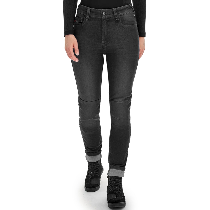 Vaqueros de moto para mujer Shima Ridge negros