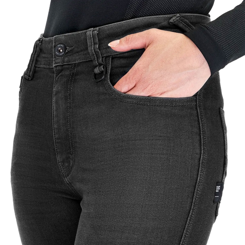 Vaqueros de moto para mujer Shima Ridge negros