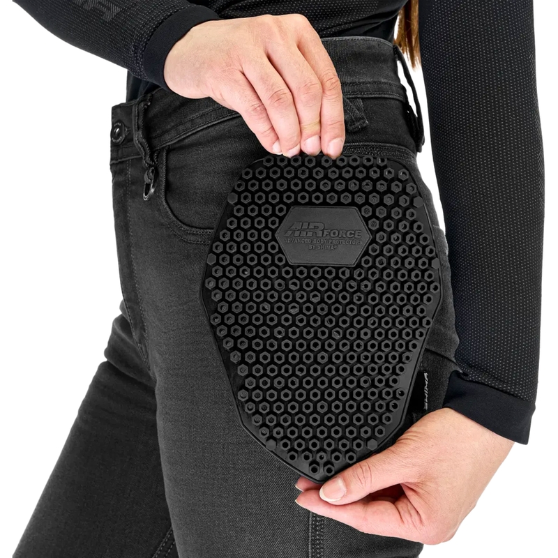 Vaqueros de moto para mujer Shima Ridge negros