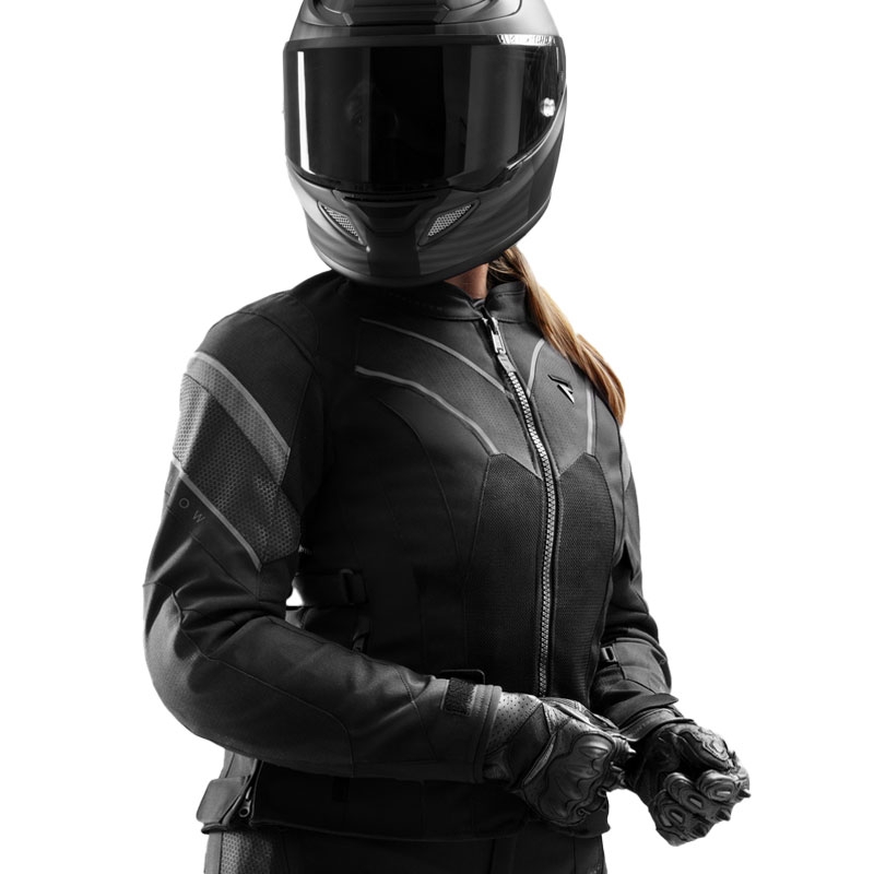 Chaqueta de moto para mujer Rebelhorn Hiflow V negra