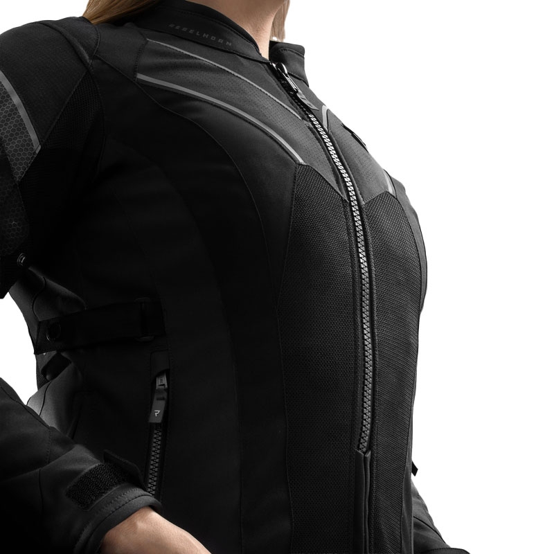 Chaqueta de moto para mujer Rebelhorn Hiflow V negra